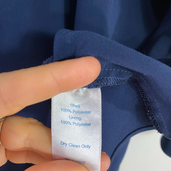 Sail To Sable Flutter Sleeve Peplum Top in Navy Size Large - Picture 6 of 6